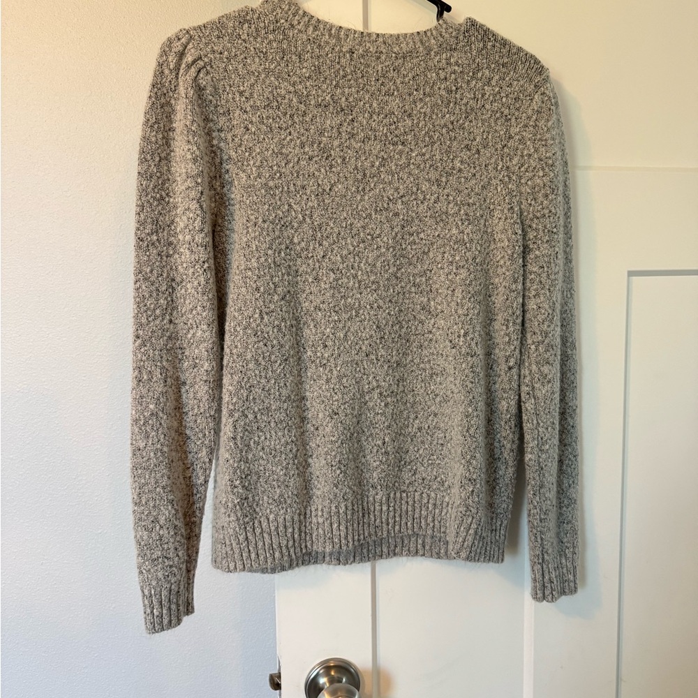 Madison Heather Gray Sweater with Pearl Accents - Picture 3 of 3